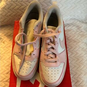 Nike Pastel Pink and White Sneakers